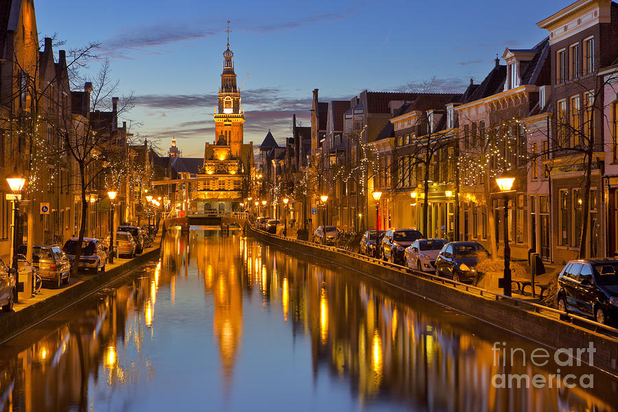 Kanaalkade Alkmaar bij nacht